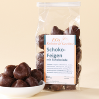 Feigen mit dunkler Schokolade