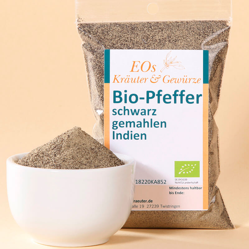 Bio-Pfeffer, schwarz, gemahlen